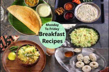 5 BREAKFAST RECIPES | MONDAY TO FRIDAY INSTANT BREAKFAST RECIPES