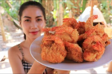 Crispy shrimp with bread cooking recipe by Natural Life TV