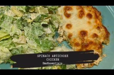 SPINACH ARTICHOKE CHICKEN | EASY, SIMPLE, FAST, DINNER IDEA  | EmsEssentials