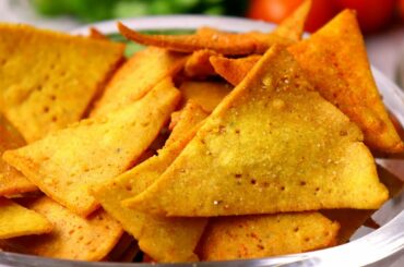 Homemade Nacho Chips with Salsa Salad Recipe | Crunchy Tortilla Chips Recipe | Live Food