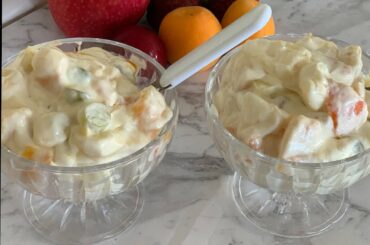 Creamy Fruit Salad | healthy treat for kids and adults | toddler recipes | kids recipes