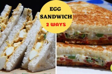 Egg Sandwich 2 ways || Egg Mayo sandwich || Egg Omelette sandwich || Quick & Easy Breakfast recipe