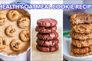 3 HEALTHY OATMEAL COOKIES/VEGAN/GLUTEN FREE/3 INGREDIENTS BREAKFAST COOKIES/EASY CHOCOLATE COOKIES