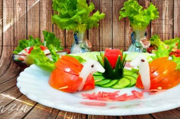 Very Easy and Beautiful salad decorations ideas by nazia recipes tomato carving duck