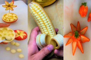 Great Technique For Trimming Vegetables And Fruits! Super Chef . PART 2