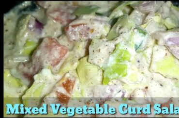 Mixed Vegetable Curd Salad/Diet Salad Recipe/Healthy Salad/Vegetable Salad/Yougurt & Vegetable Salad