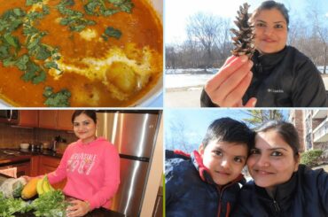 Aj Maine Punjabi Dinner Banaya~Without Frying Dum Aloo~Costco Grocery Haul~Indian Family in Chicago