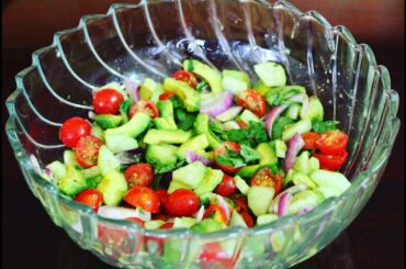 Avocado -Cucumber-Tomato Salad | Salad Recipe | Healthy Recipes | Treat-Taste-Tempt