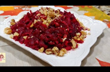 Beet salad recipe. Colorful BEETS salad.