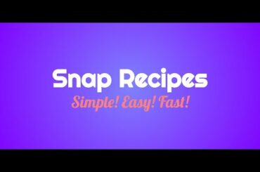 Snap Recipes App Demo and Promo Video
