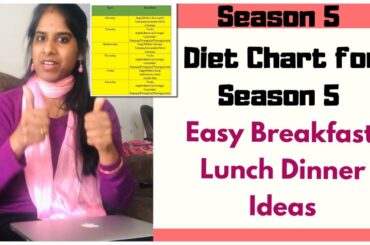 Diet Chart for Season 5 | Breakfast Lunch Dinner Ideas for Weight Loss |Tamil Weight Loss Challenge