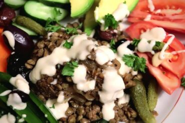 Healthy Recipe Dedicated to New Subscribers | Mid/Eastern Mujaddara/Lentils and Bulgar w/Veg