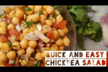 Quick and Easy Chickpea salad| In minutes Eat healthy | Food Therapist
