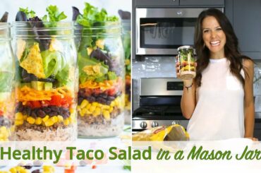 Healthy Taco Salad in a Mason Jar