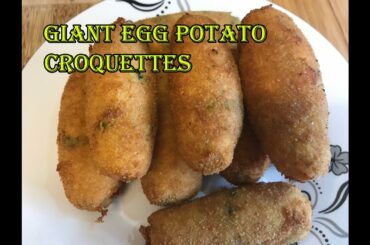 Giant Egg Potato Croquettes great Starter or Snack Healthy Easy Recipes