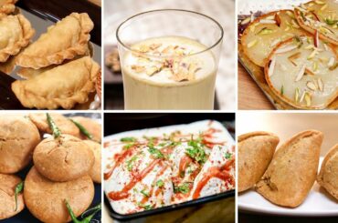 7 HOLI Food Recipes | Thandai | Samosa | Malpua | Imarti | Bhalla | EASY Sweet & Snacks Recipes