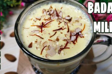 Badam Milk Recipe | Almond Milk | Memory And Energy Booster Drink | Improves Sleep - Veg With Fem