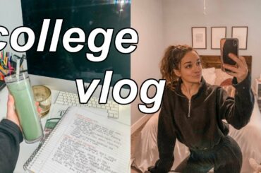 college day in my life: lululemon haul, green smoothie recipe, productive day