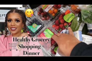 HEALTHY GROCERY SHOPPING + QUICK MEAL IDEA | What I Eat To Lose Weight VLOG