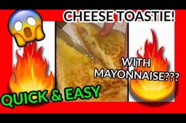 HOW TO MAKE A QUICK & EASY CHEESE TOASTIE WITH OUT A TOASTIE MAKER | Trying it with MAYONNAISE ???!