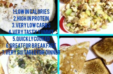 4 Best Omlet Recipes for weight loss/high protein breakfast recipes with egg