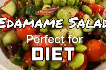 Edamame Salad with BENI Dressing-　delicious, nutritious, great diet food!・[ダイエット]枝豆と残り野菜のヘルシーサラダ