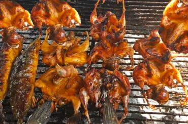 Asian Street Food, Coconuts And Quick Lunch Boxes, Cambodian Cheap Street Food