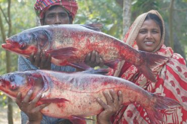 15 KG BIG SIZE BRIGADE FISH RECIPE!! Giant Fish Cooking & Eating Easy Dinner Recipes For Old People