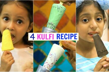 4 Tasty KULFI Recipe - Using 2 Basic Ingredients | #Summers #Kids #Desserts #Healthy #CookWithNisha