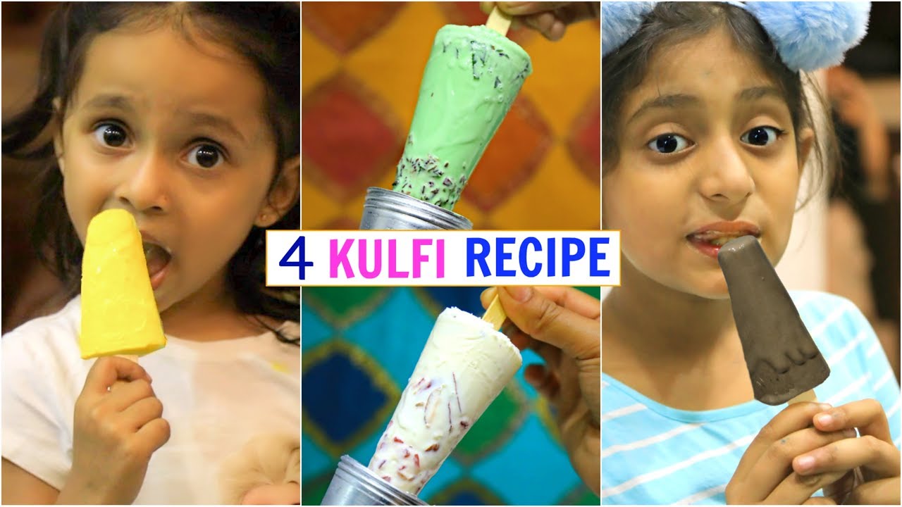 4 Tasty KULFI Recipe – Using 2 Basic Ingredients | #Summers #Kids #Desserts #Healthy #CookWithNisha 4 Tasty KULFI Recipe - Using 2 Basic Ingredients | #Summers #Kids #Desserts #Healthy #CookWithNisha