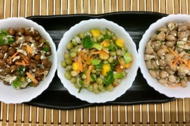 3 Healthy snacks/ Delicious diet snacks/Beach side park side Sundal recipes