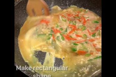 Korean street food/Cheese Egg sandwich/ Omelette and veggies added toasted  sandwich .