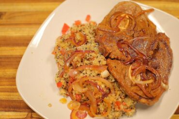 Smothered Lamb Chops and Quinoa - healthy recipe channel - gluten free recipes - paleo lamb recipes