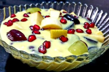 How to make fruit custard/ Healthy dessert recipe/फ्रूट कस्टड की आसान रेसिपी