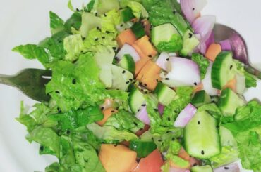 Lettuce salad | Simple 🥗 salad / quick salad / weight loss salad recipe /Husband's preparation