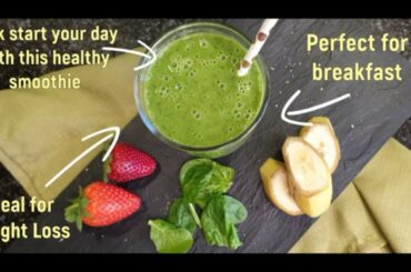 PLANT-BASED GREEN SMOOTHIE RECIPE FOR WEIGHT LOSS | Easy & Healthy Breakfast Ideas!