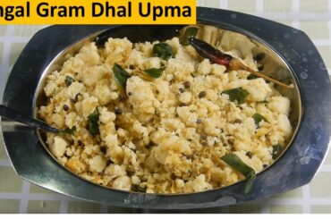 Bengal gram dhal upma-Healthy breakfast recipe-'food for healthy living'.