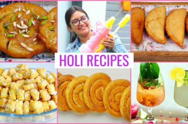 6 HOLI RECIPES - Chocolate Gujiya, Masala Mathri, Malpua, Paan Mocktail | CookWithNisha