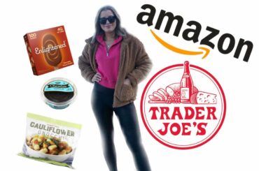HEALTHY GROCERY HAUL FOR WEIGHT LOSS: Trader Joes & Amazon Fresh | Rachel Young