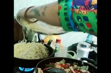 Today healthy and tasty dinner 😋 vej chowmin