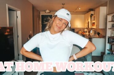 AT HOME WORKOUT + HEALTHY LUNCH RECIPE