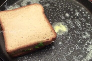 How To Make Schezwan Cheese Chilli Sandwich Recipe | Plate Meal