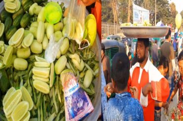 Bangladeshi Tasty Healthy Food Cucumber Selling Pich-10Tk | Best Hawker Super Fast Make Street Food