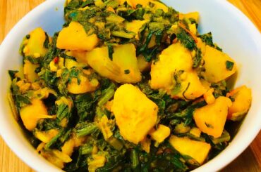 HEALTHY & TASTY POTATO SPINACH RECIPE | Aloo Palak Fry  | Vegan Recipe