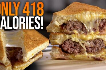 400 Calorie Grilled Cheese as Buns Burger!