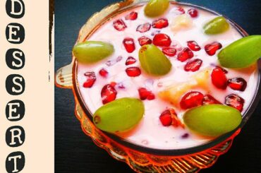 5 minలో Fruit Custard | Summer Dessert Recipe | How To Prepare Fruit Salad