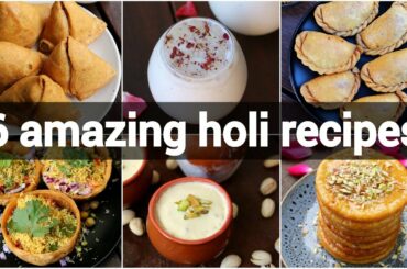 easy holi festival recipes | holi sweets and snacks | traditional holi food | holi recipes