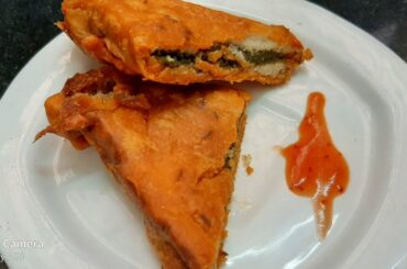 Green chutney bread bujji//kids holiday snacks 1