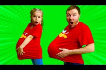 We ate too much food | Diana teaches dad to eat healthy food