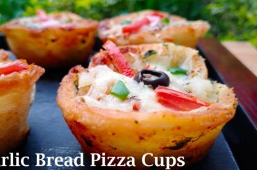 Easy Pizza Cups | Easy School Lunch | Garlic Bread Pizza Cups